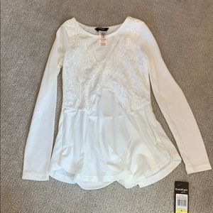 Girls Bebe peplum top.